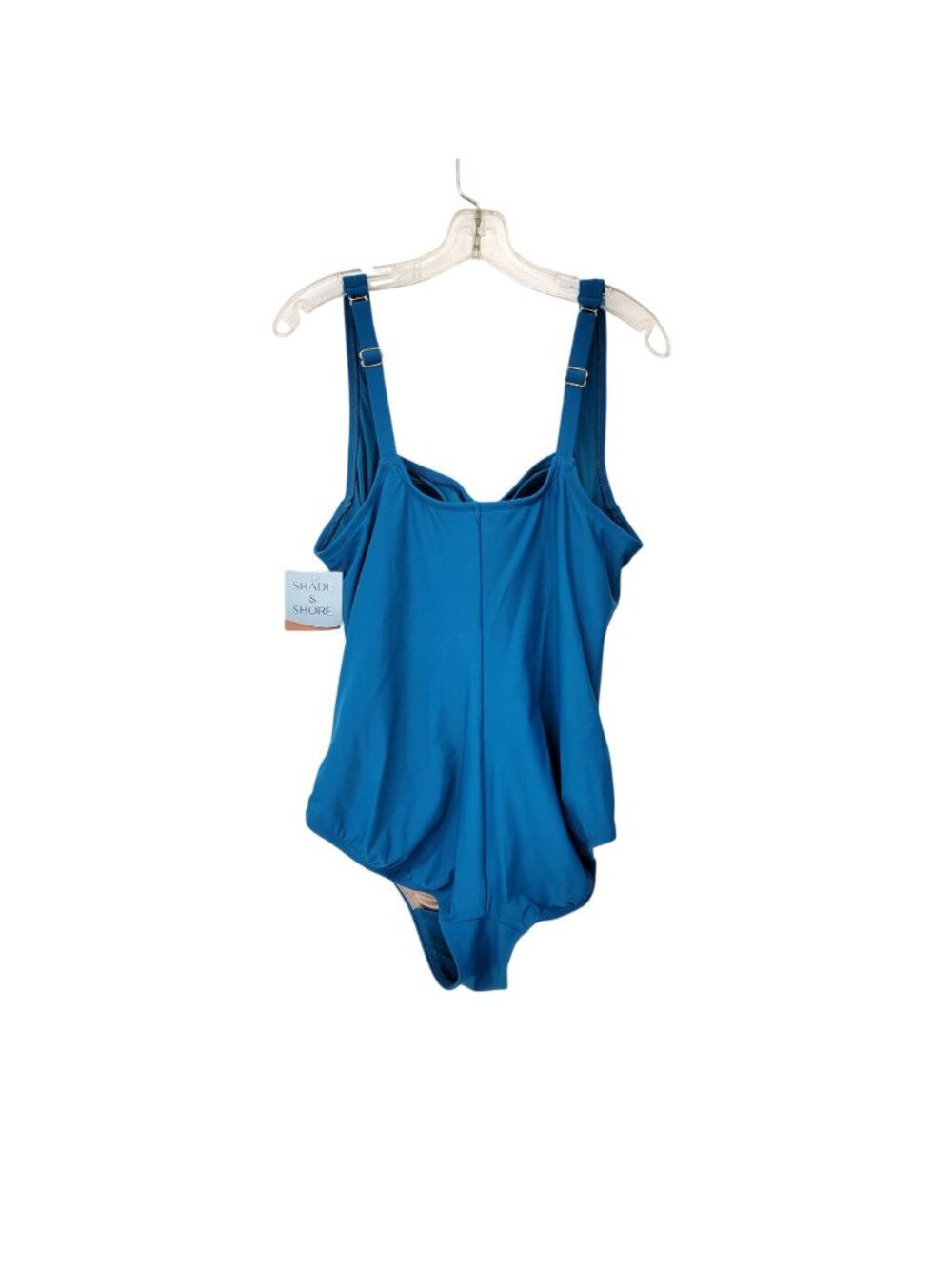 Shade & Shore Women's Blue One-Piece Swimsuit With Full Seat Coverage Size 18 NE - Picture 2 of 5